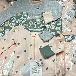 Cloud Island Baby Sleepers 3 Pack Zippered Footed